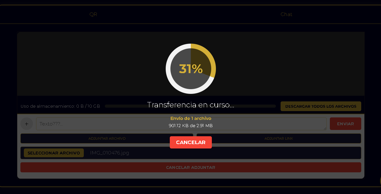 Subir archivos del celular a la PC o viceversa